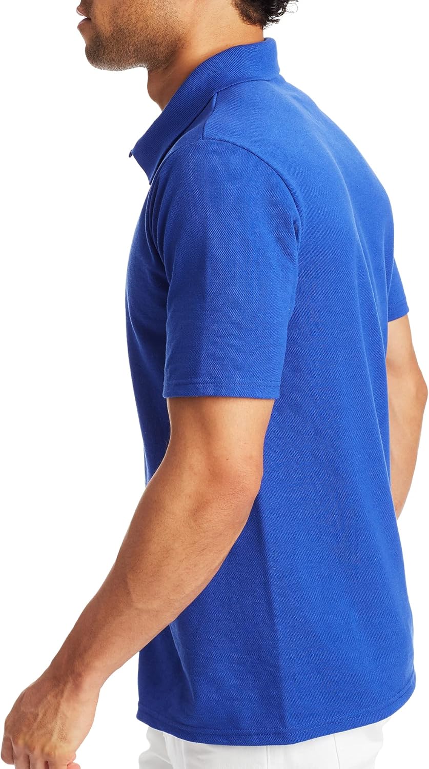 Hanes Men’s X-Temp Short Sleeve Polo Shirt, Midweight Men's Shirt
