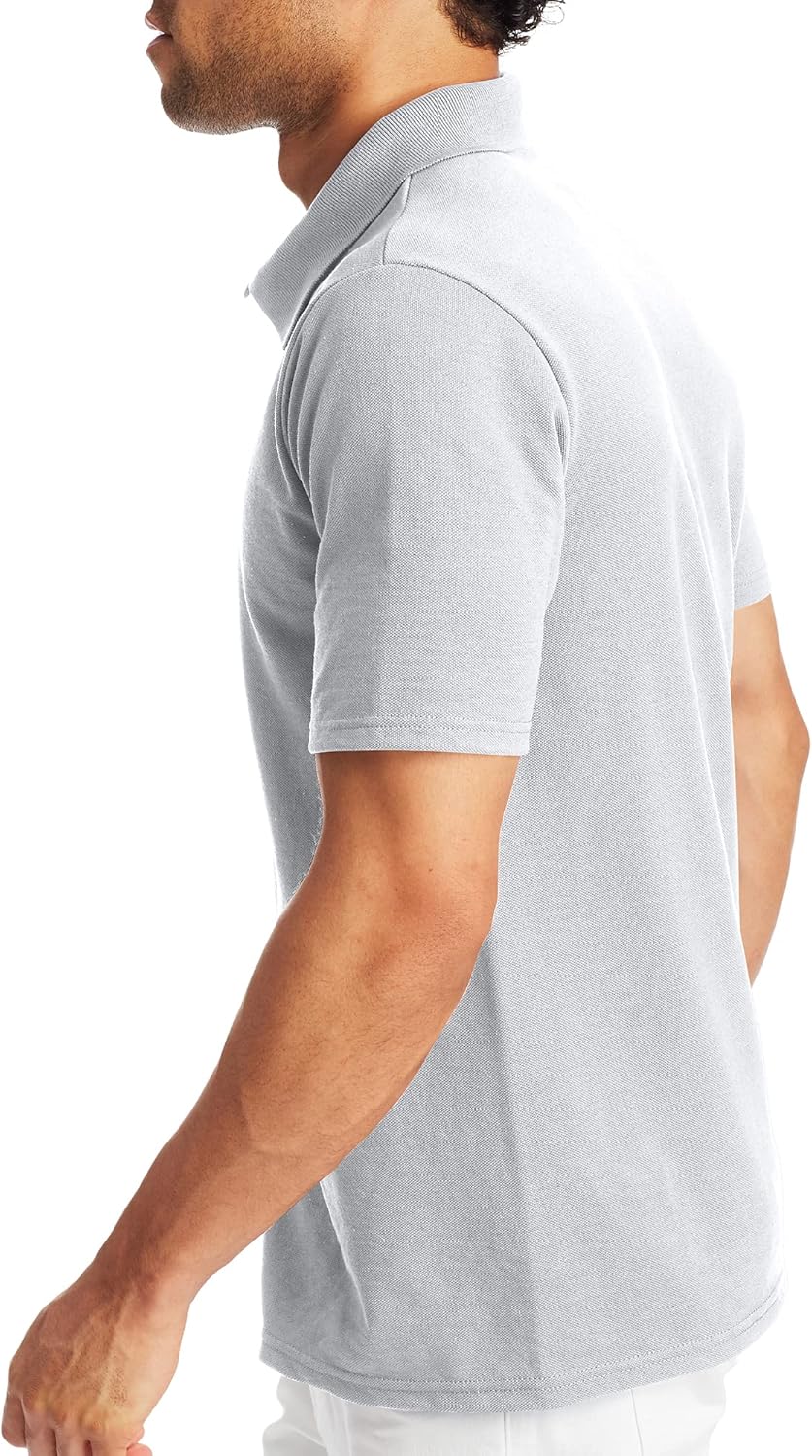 Hanes Men’s X-Temp Short Sleeve Polo Shirt, Midweight Men's Shirt