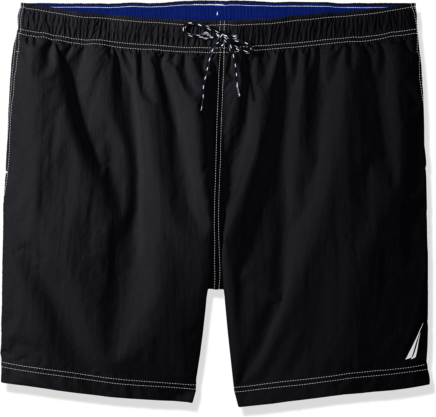 Nautica Men's Solid Quick Dry Classic Logo Swim-Trunk