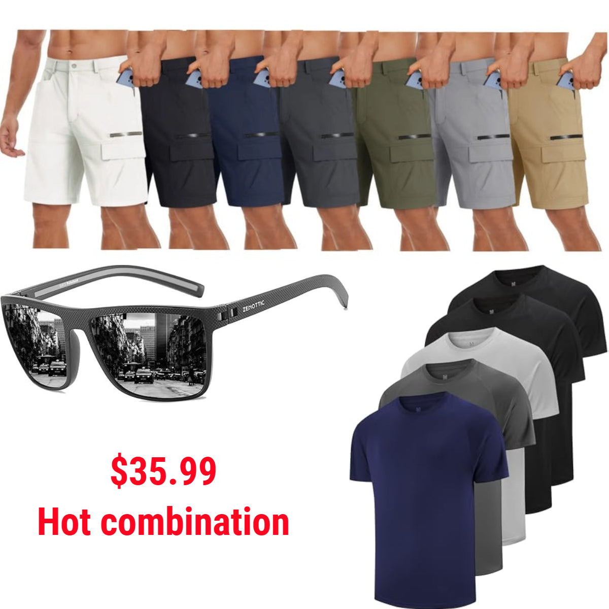 🔥Men's summer cargo shorts casual lightweight quick-drying anti-scratch combat work shorts
