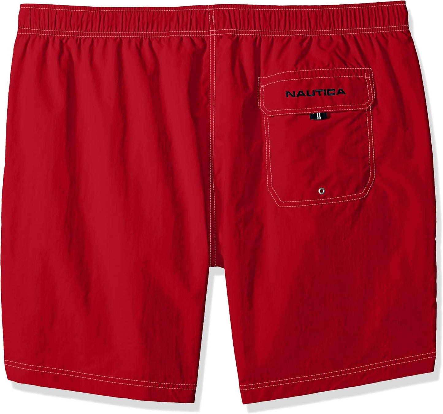 Nautica Men's Solid Quick Dry Classic Logo Swim-Trunk