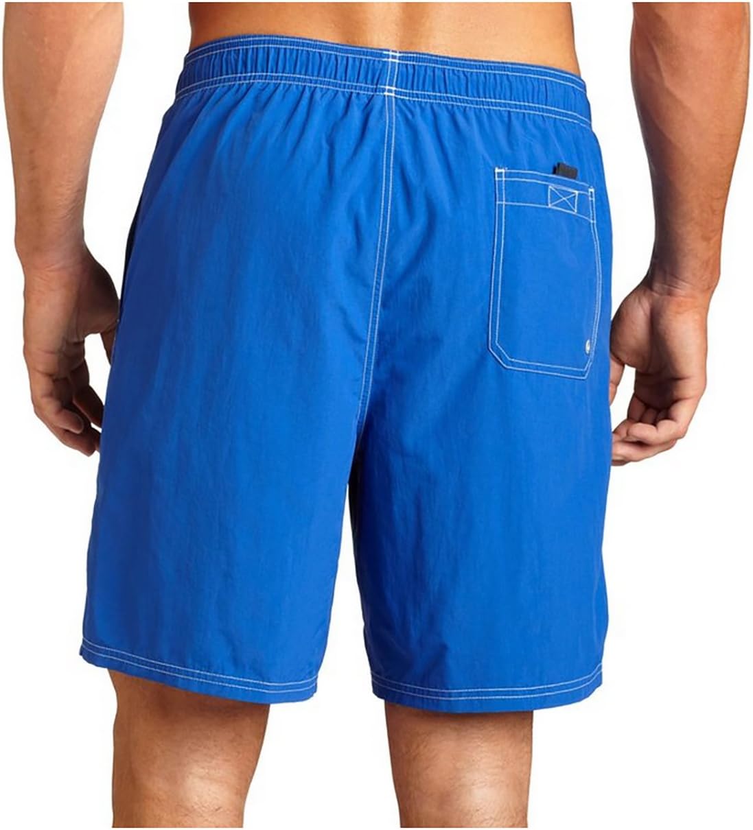 Nautica Men's Solid Quick Dry Classic Logo Swim-Trunk