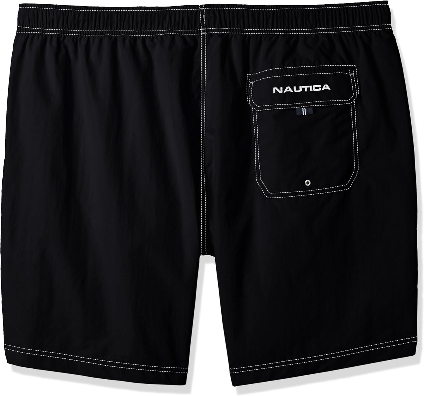 Nautica Men's Solid Quick Dry Classic Logo Swim-Trunk