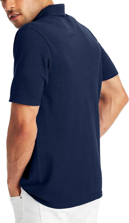 Hanes Men’s X-Temp Short Sleeve Polo Shirt, Midweight Men's Shirt