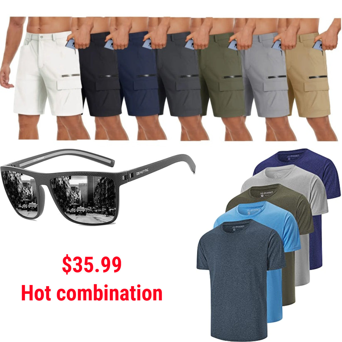 🔥Men's summer cargo shorts casual lightweight quick-drying anti-scratch combat work shorts